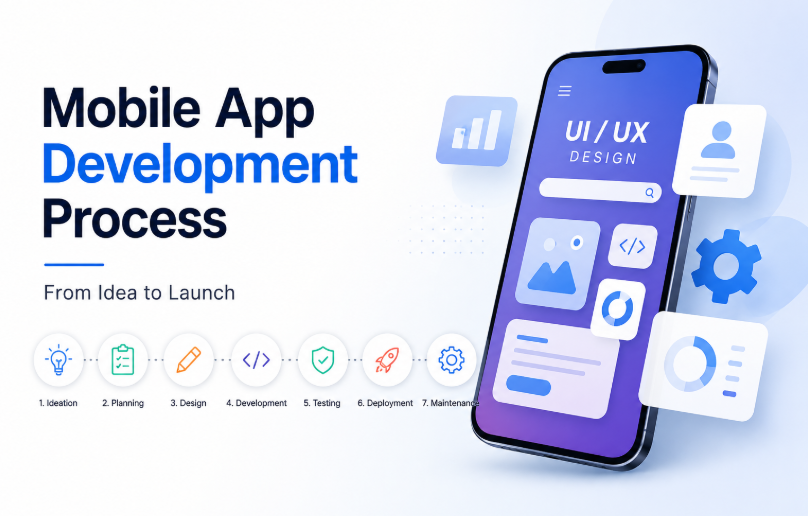 Mobile app development planning and design stages