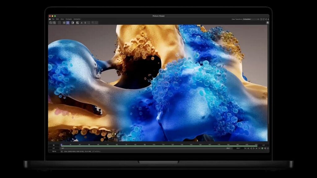 Render 3D MacBook Pro dengan chip M5 Pro dan M5 Max