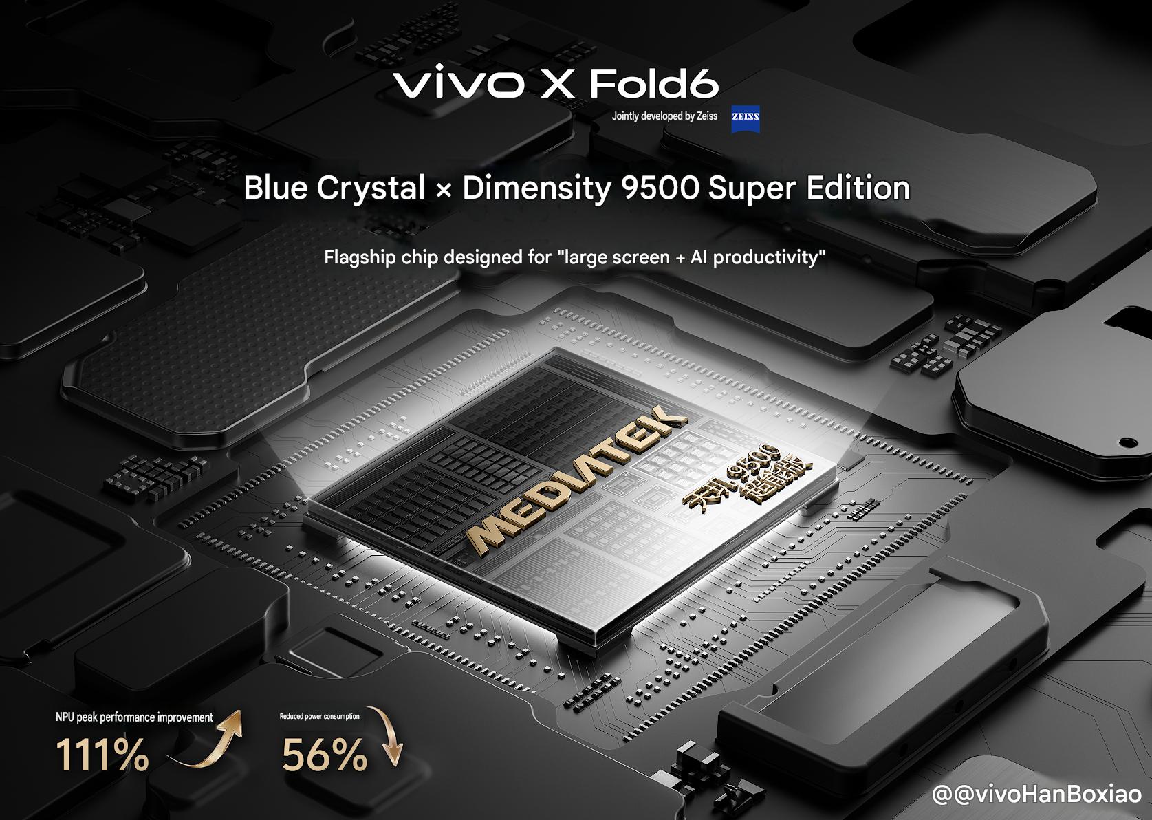 Vivo X Fold 6 chipset teaser image