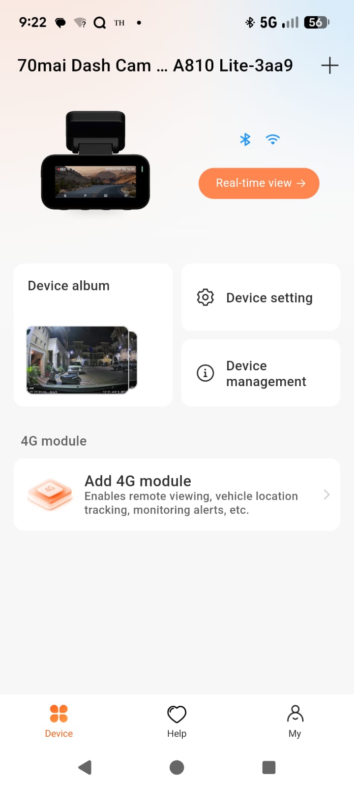Dashcam 70mai A810 Lite yang terpasang rapi di kaca depan mobil