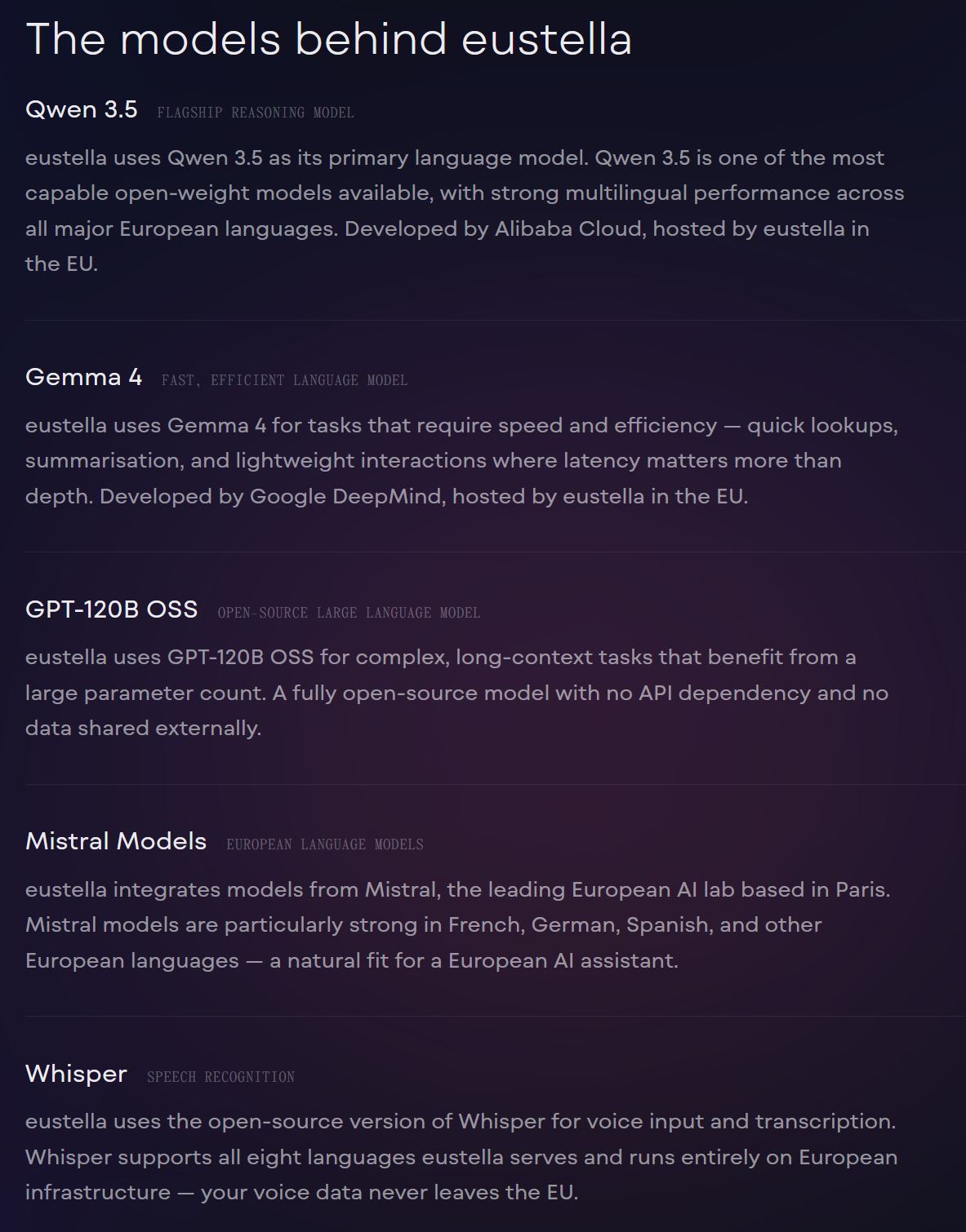 The open source models behind Eustella