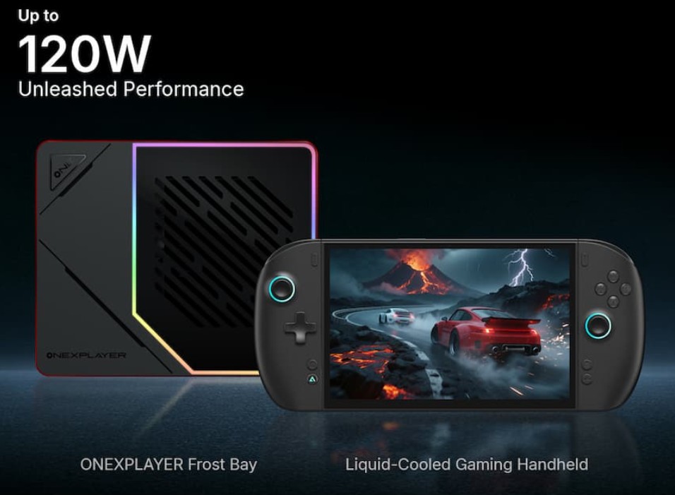 The optional Frost Bay liquid cooling dock helps the liquid-cooled X2 Mini Pro model maintain top sustained performance.