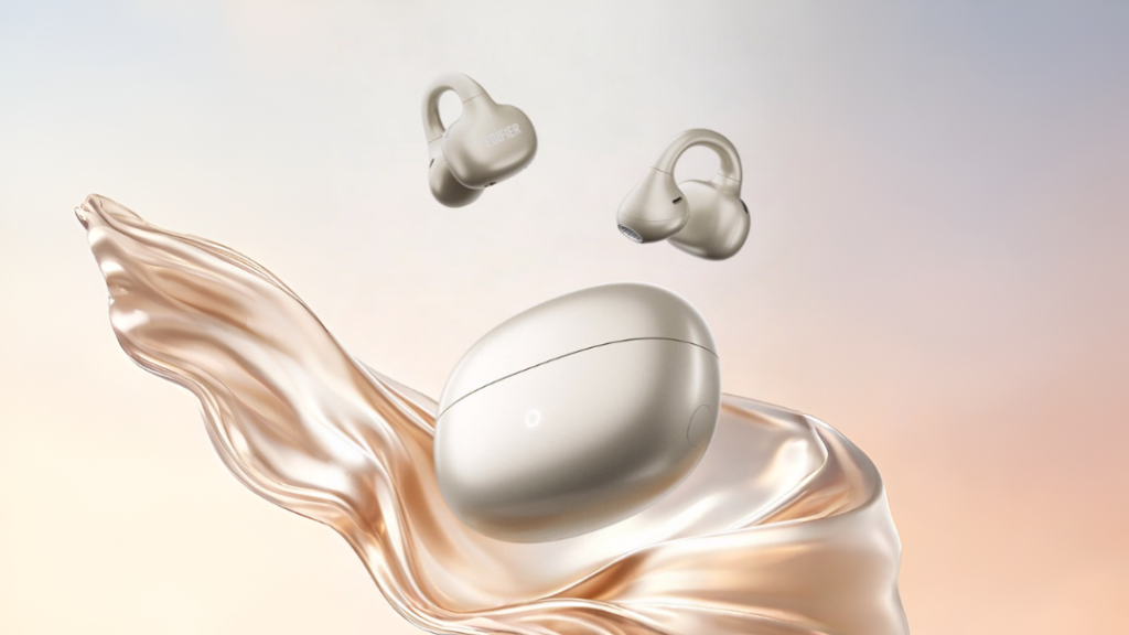 Edifier LolliClip SE wireless open-ear earbuds in black