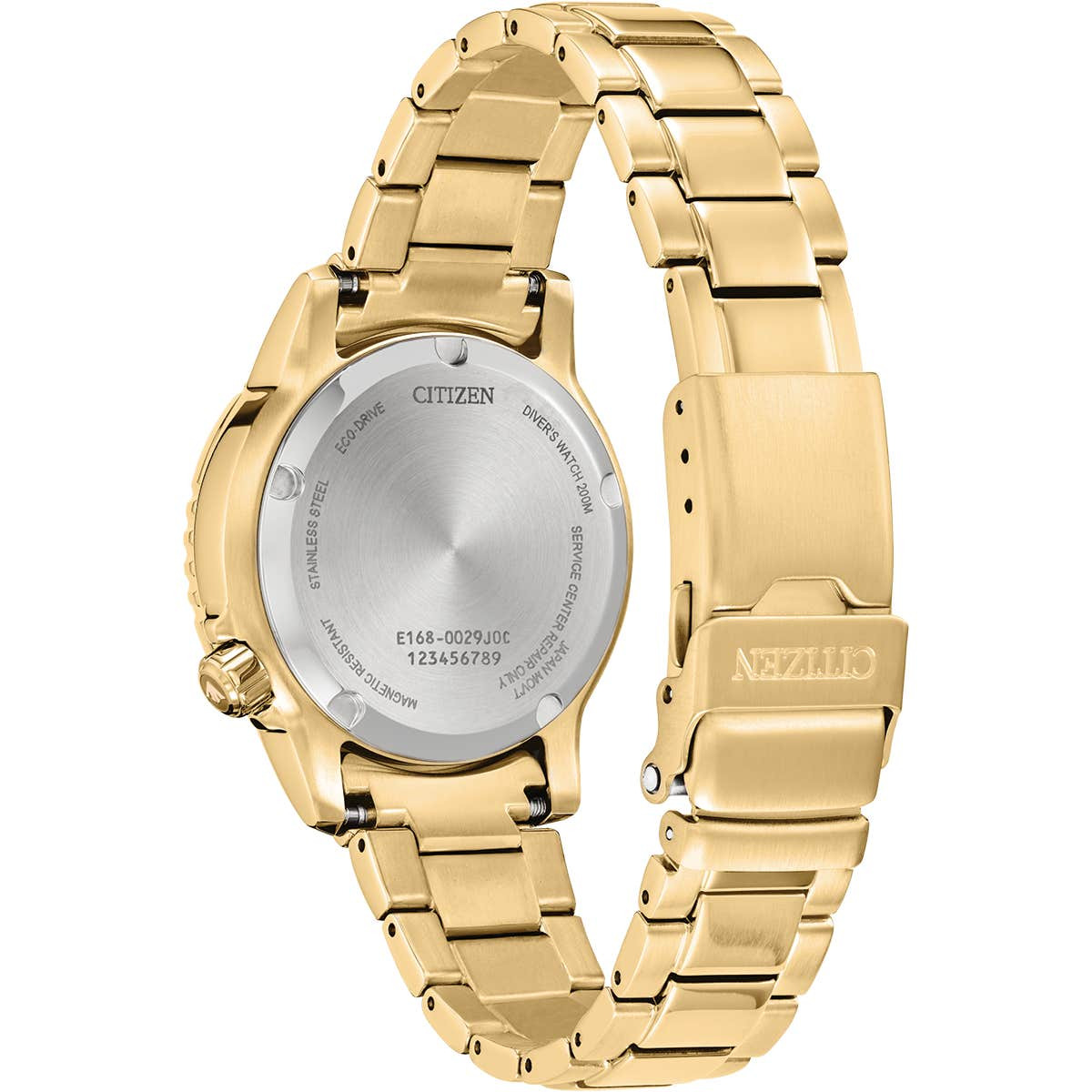 Back view of Citizen EO2029-54A diver watch