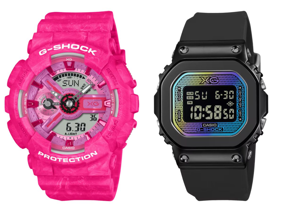 Casio G-Shock GMA-S110XG-4A dan GM-S5600XG-1 bersebelahan